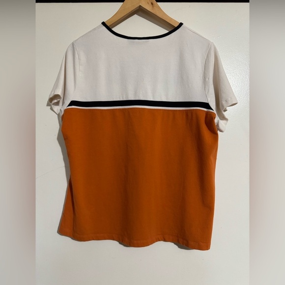 Harley-Davidson Motorcycle shirt Orange and Cream Tee 1W half zip - Picture 7 of 8